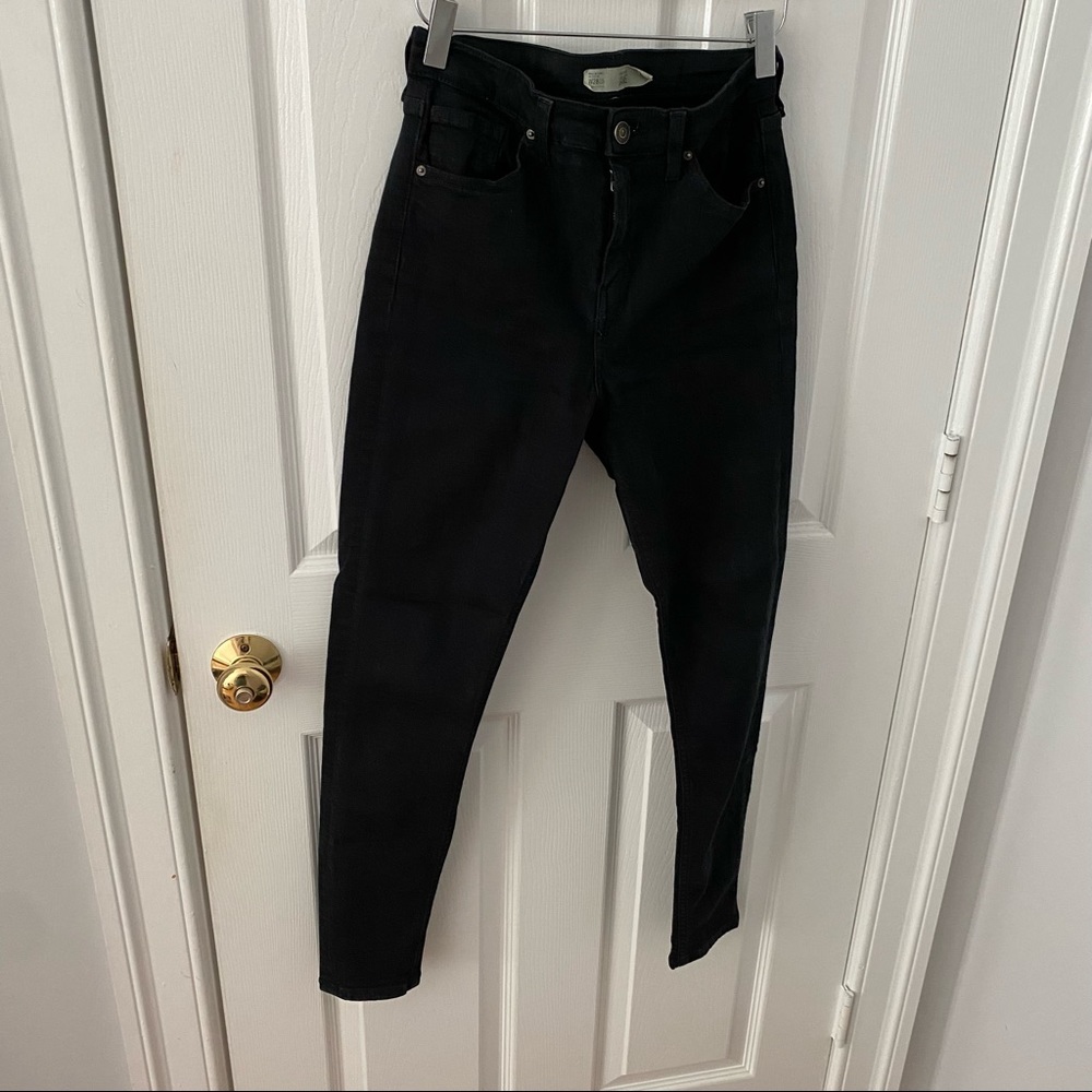Topshop Jamie Black High Rise Skinny Jeans